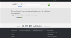 Desktop Screenshot of es.subtitlesvalley.com
